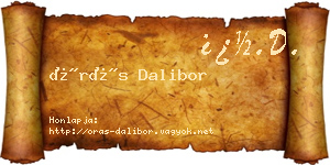 Órás Dalibor névjegykártya
